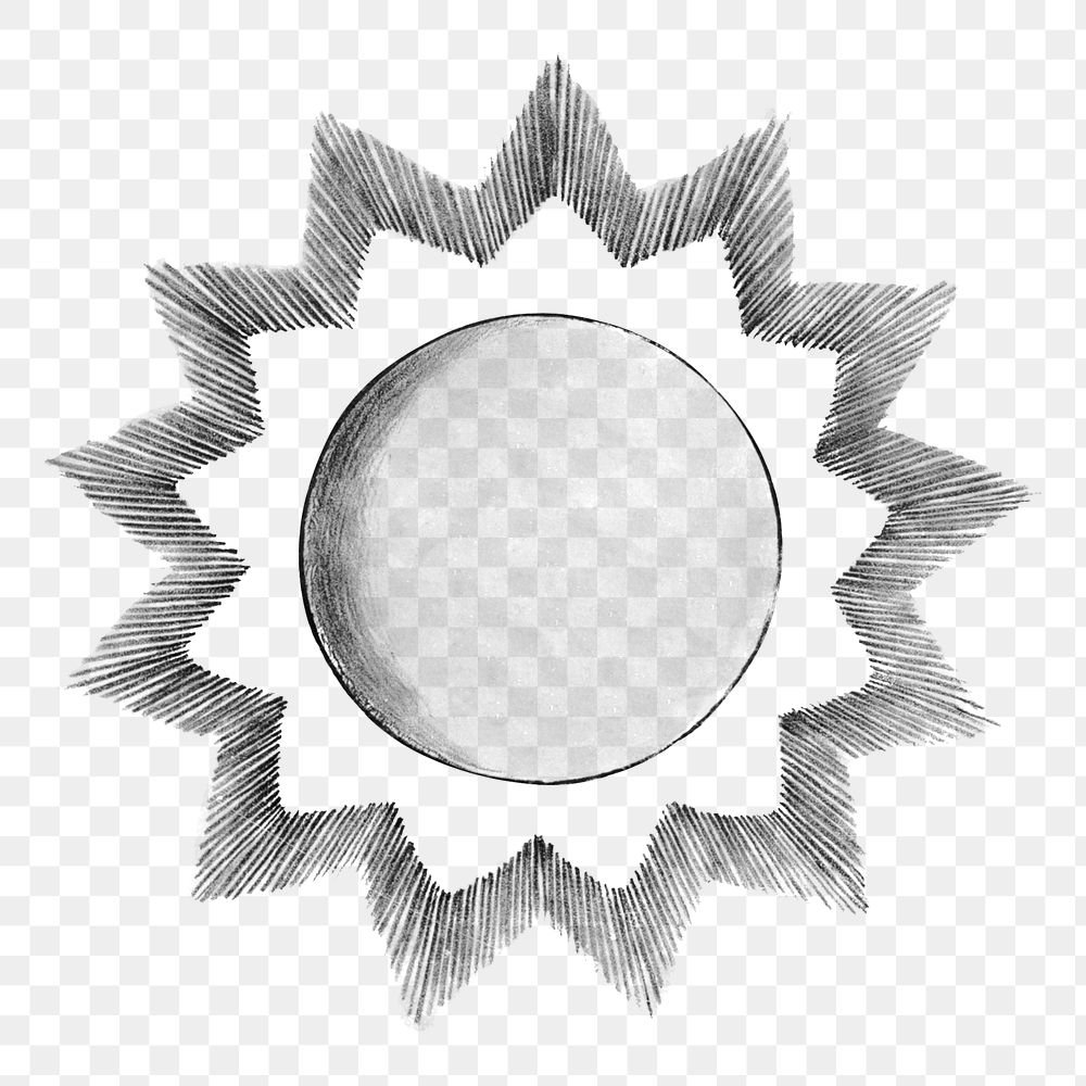 Beaming sun png, celestial illustration on transparent background. Remixed by rawpixel.