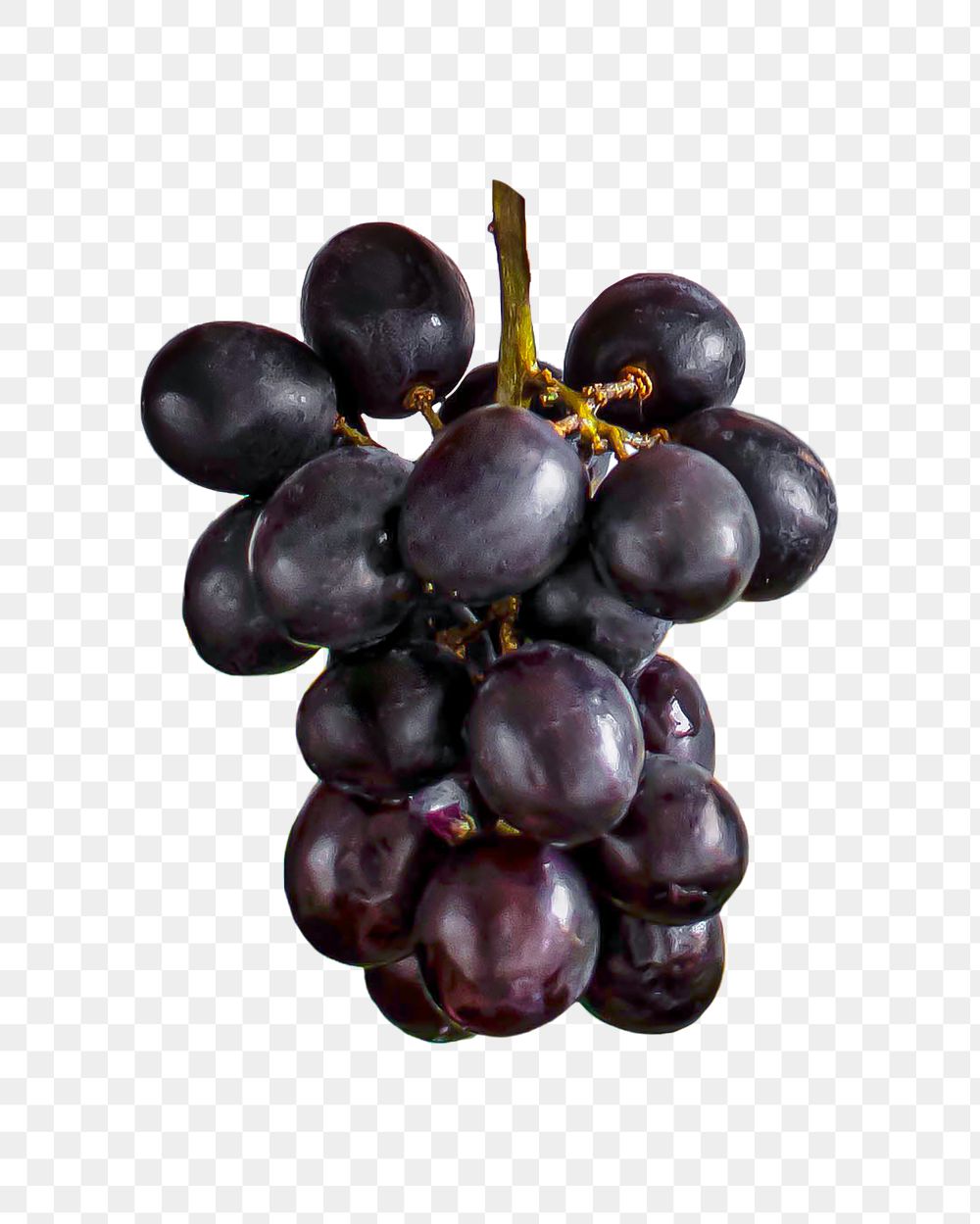 Red grape png, transparent background