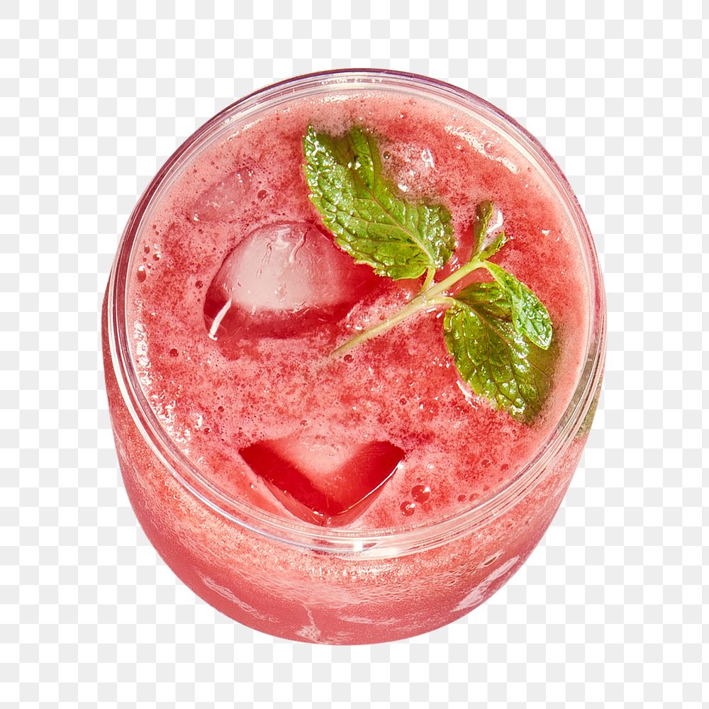 Blended strawberry png, transparent background