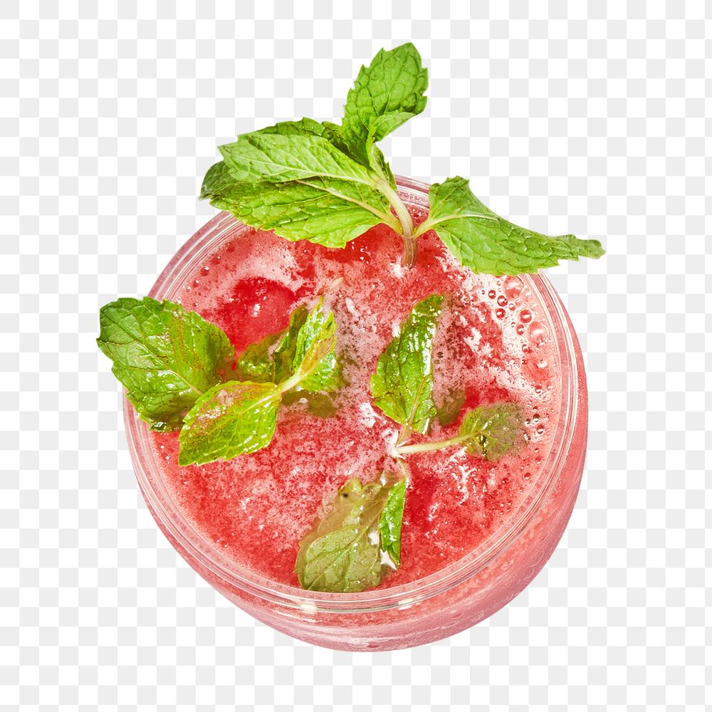 Blended strawberry png, transparent background