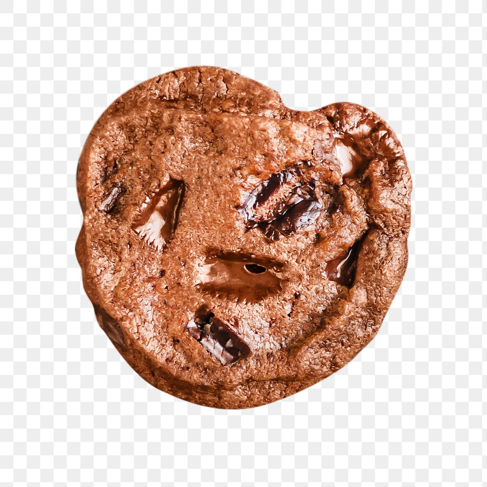 Chocolate chip biscuit png, transparent background