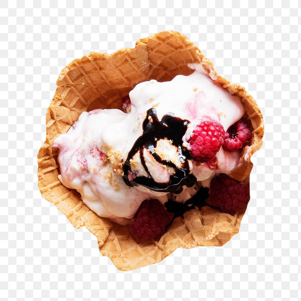 Ice cream png collage element, transparent background
