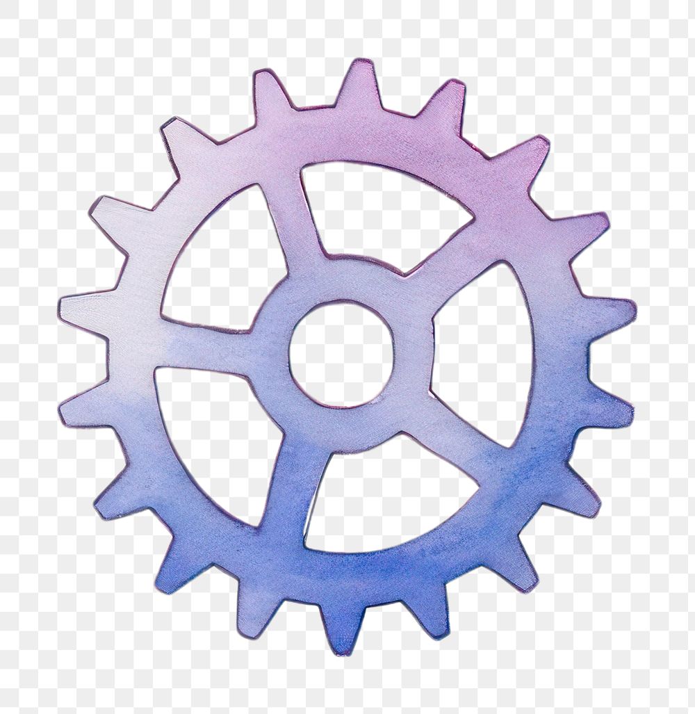 PNG Gear wheel white background machine. AI generated Image by rawpixel.