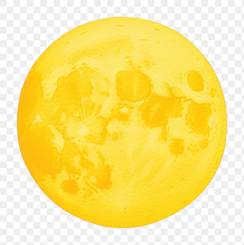 PNG Yellow moon astronomy space night. AI generated Image by rawpixel.