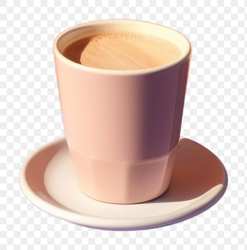 PNG Latte macchiato shadow saucer coffee. AI generated Image by rawpixel.