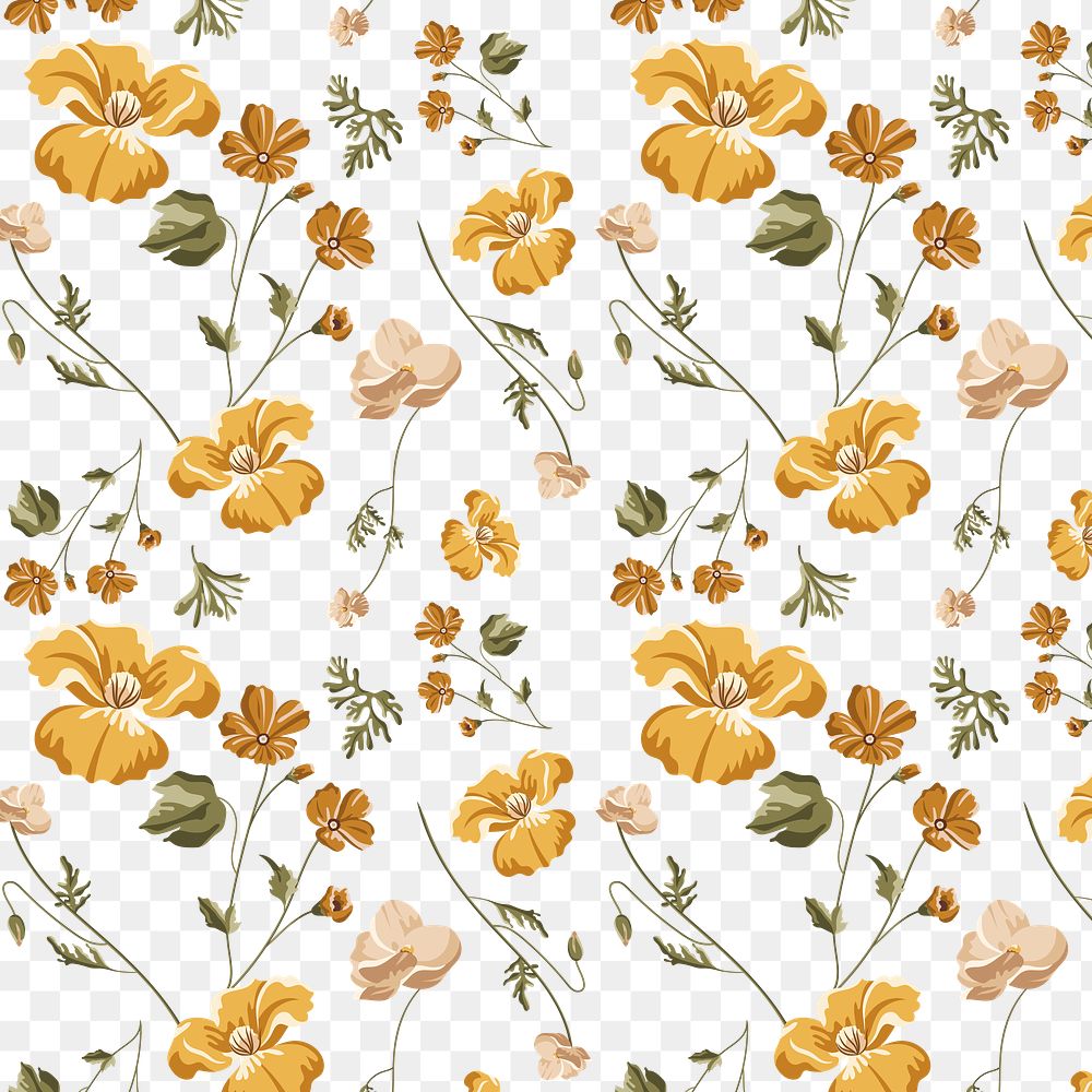 Yellow flowers illustration design element