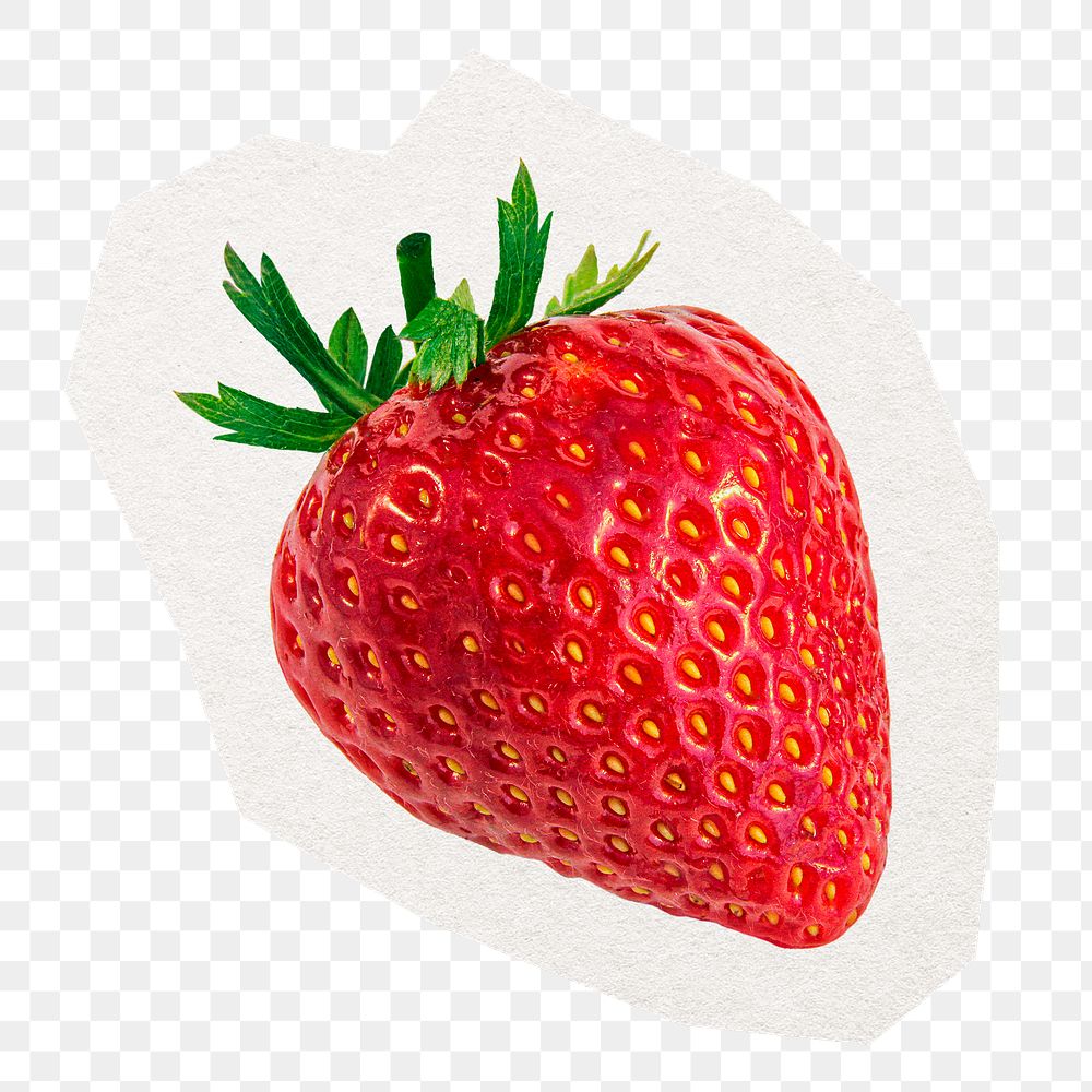 Strawberry png collage element sticker, transparent background