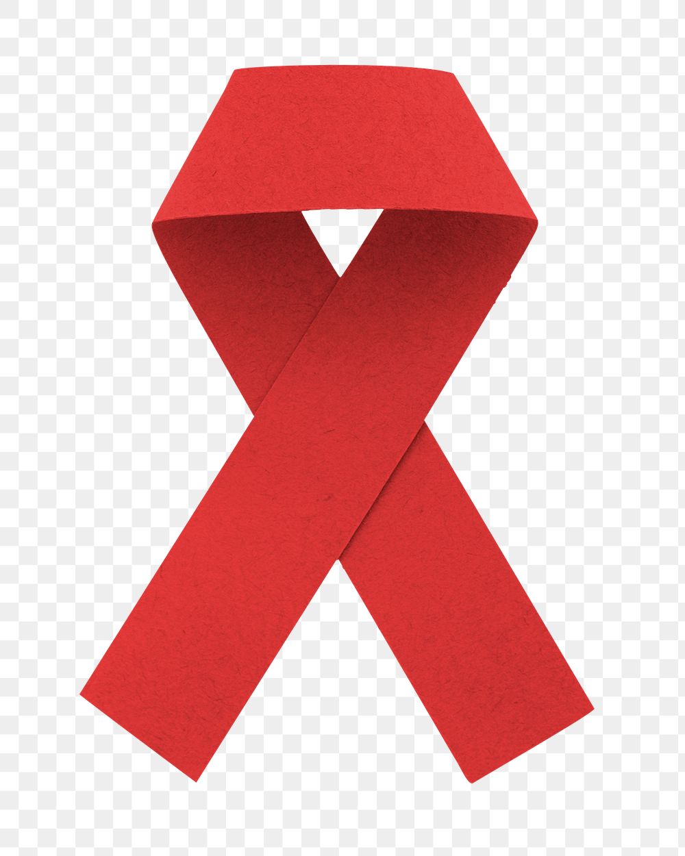 Png HIV awareness ribbon sticker, transparent background
