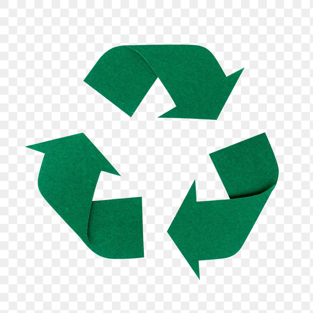 Recycle symbol png sticker, transparent background