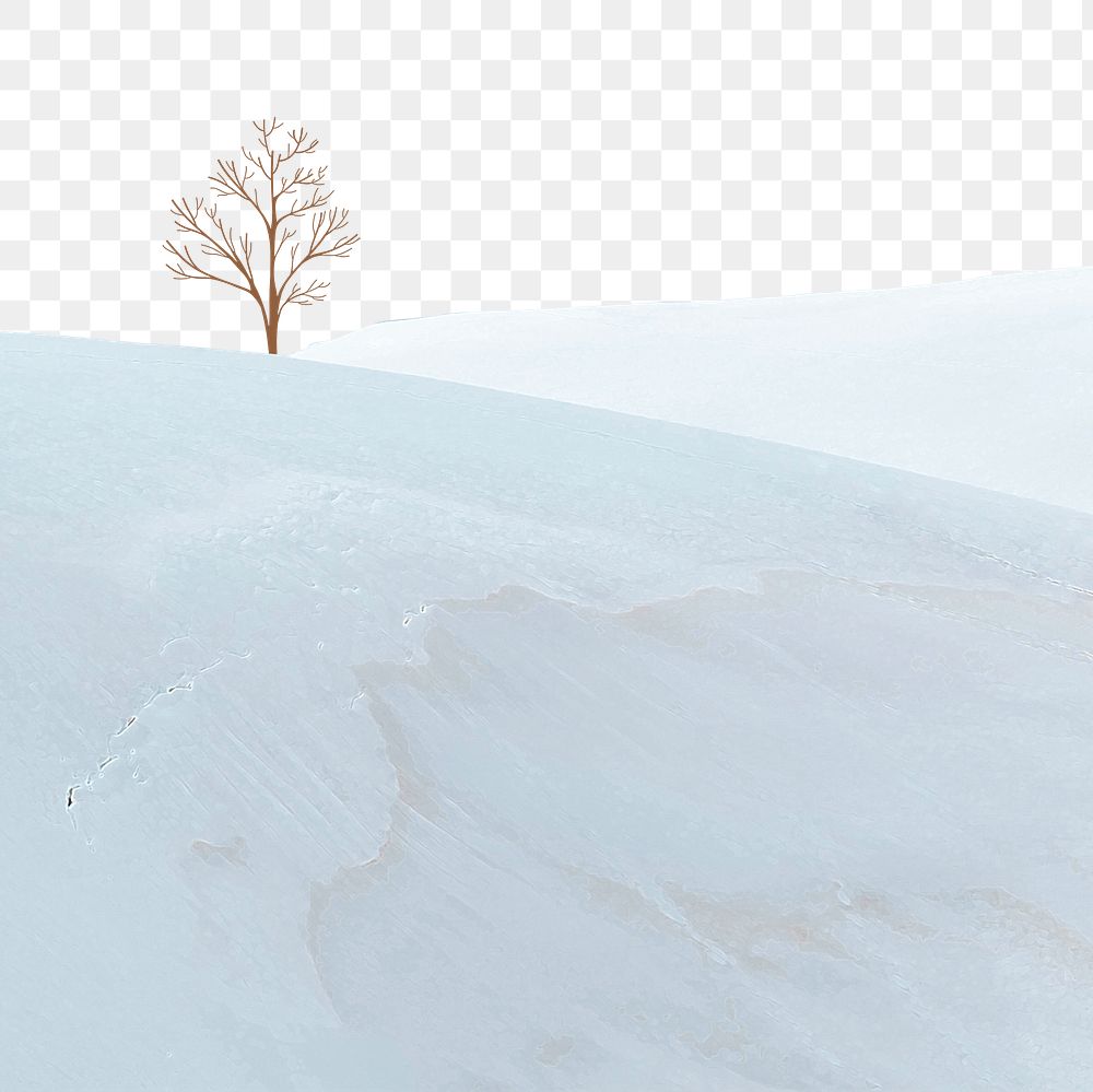PNG minimal winter landscape