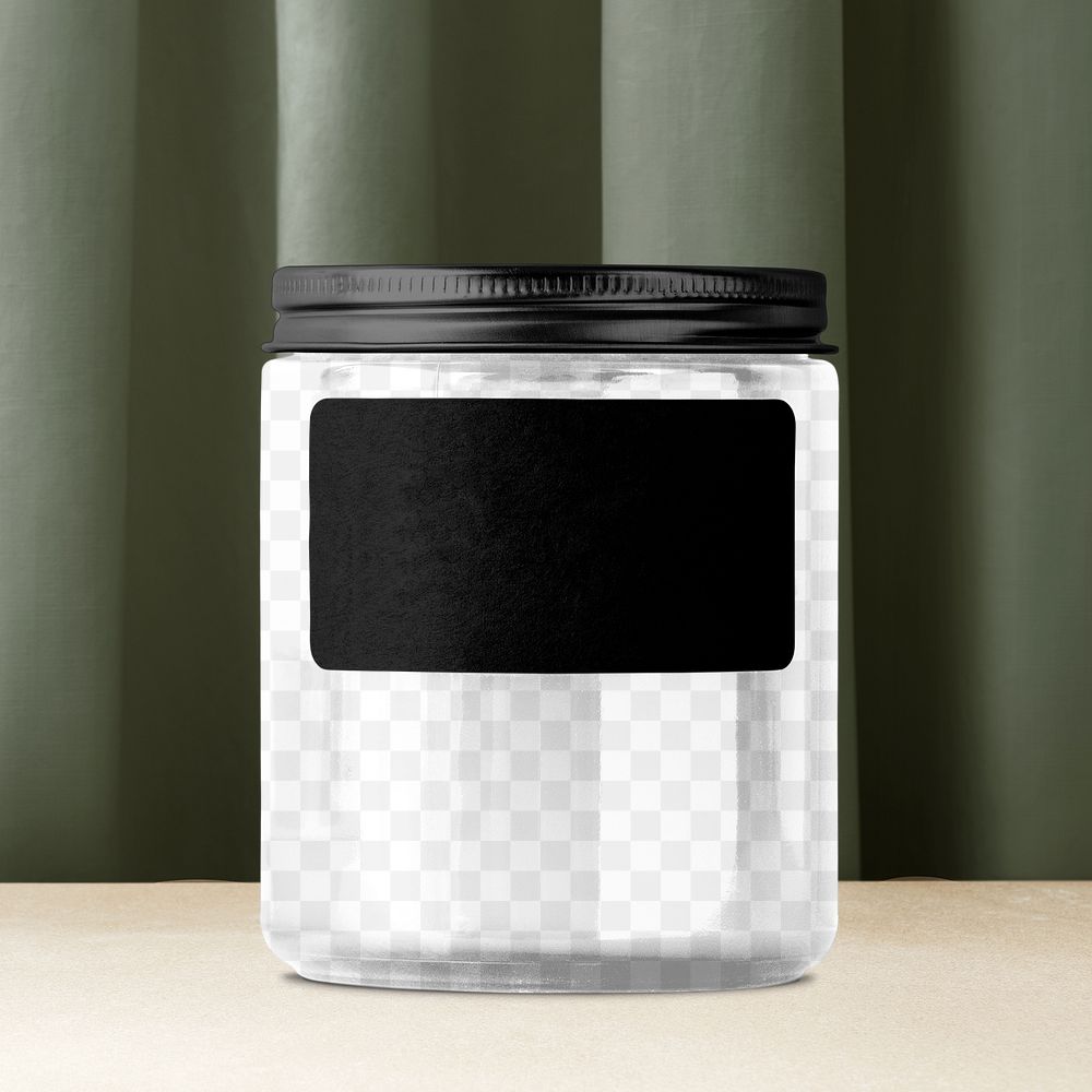 Candle jar png mockup, transparent design