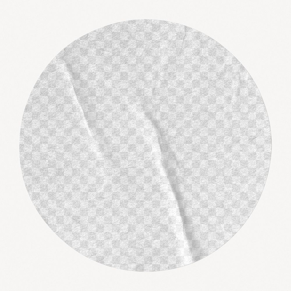 Round sticker png mockup, transparent design 