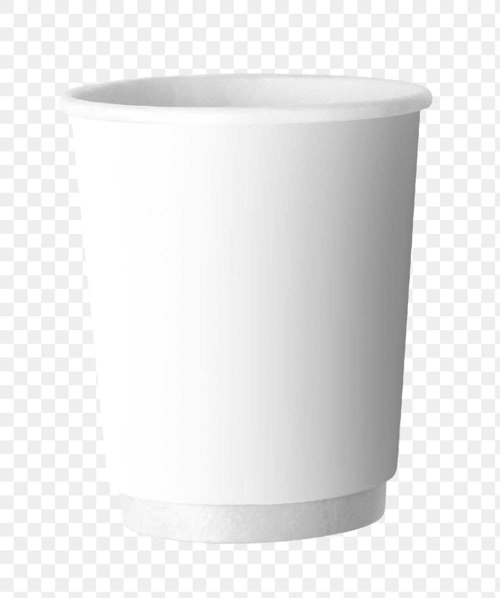 Paper cup png sticker, white blank space, transparent background