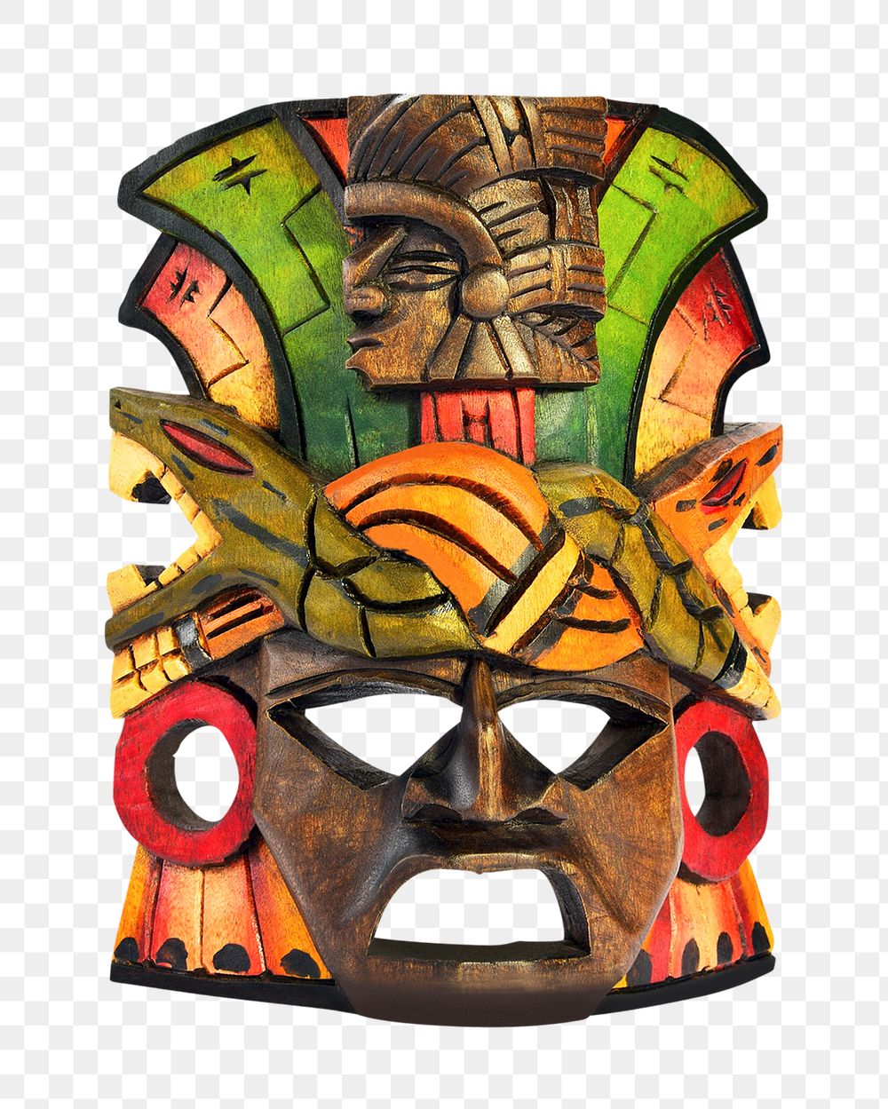 Tribal mask png sticker, transparent background 