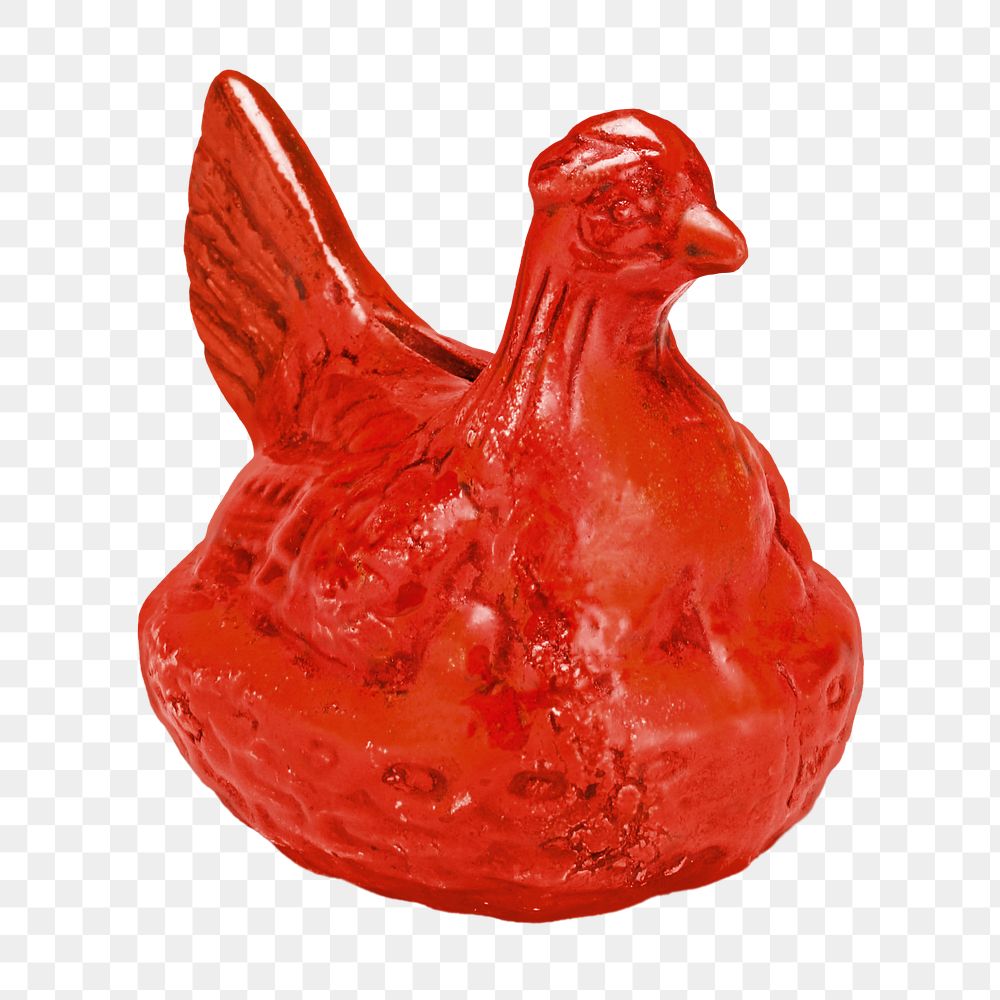 Aesthetic chicken figure png on transparent background.  Remastered by rawpixel