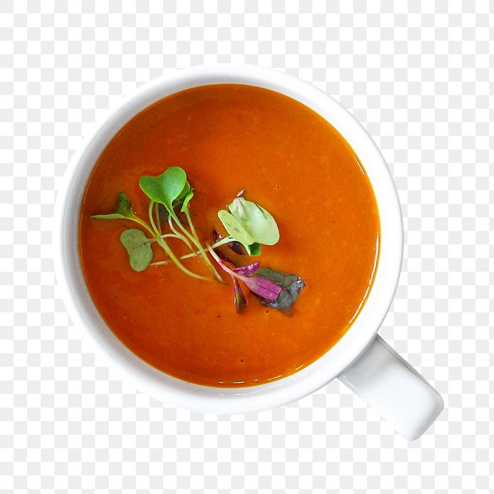 Tomato soup png sticker, transparent background