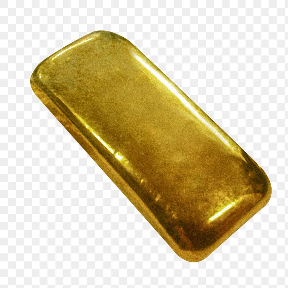 Gold bar png sticker, transparent background