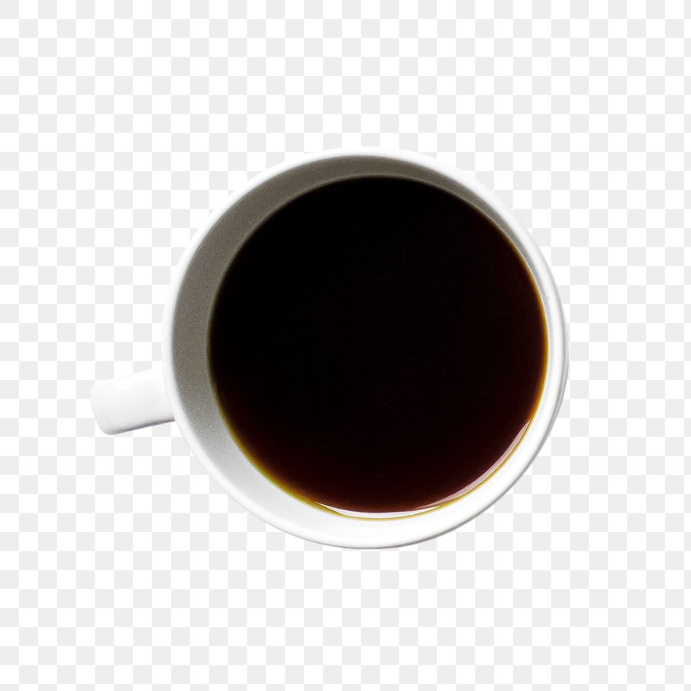 Black coffee  png sticker, transparent background