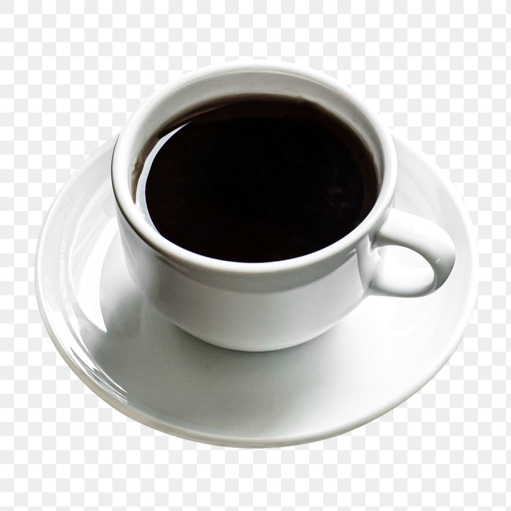 Black coffee png sticker, transparent background