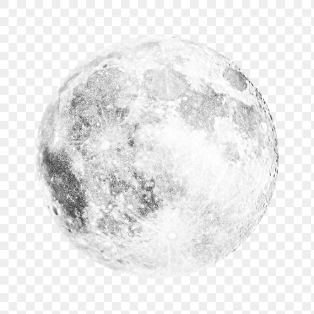 Full moon png sticker, transparent background