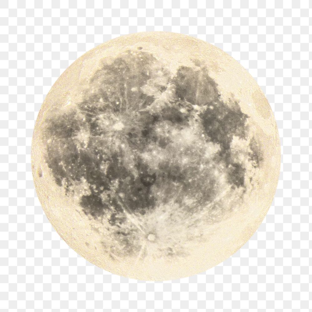 Full moon png sticker, transparent background