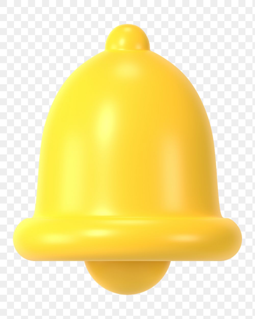 3D bell png clipart, notification symbol for social media