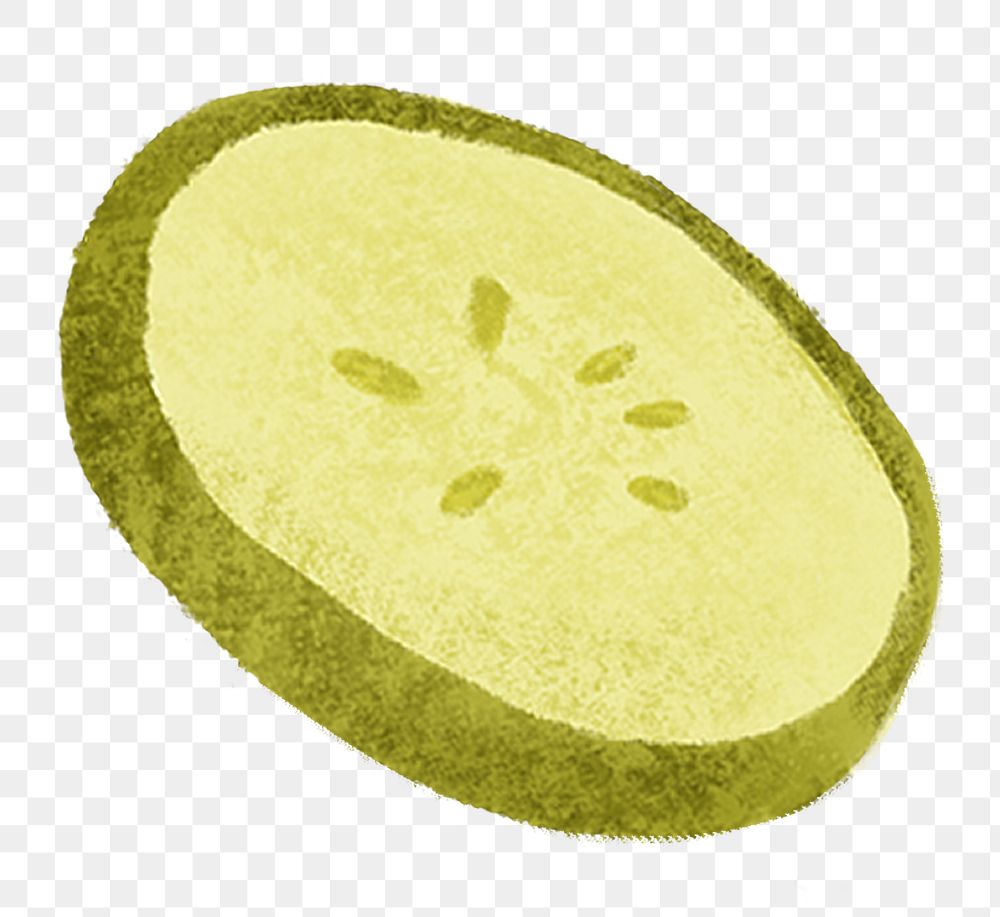 Pickle slice png sticker, transparent background
