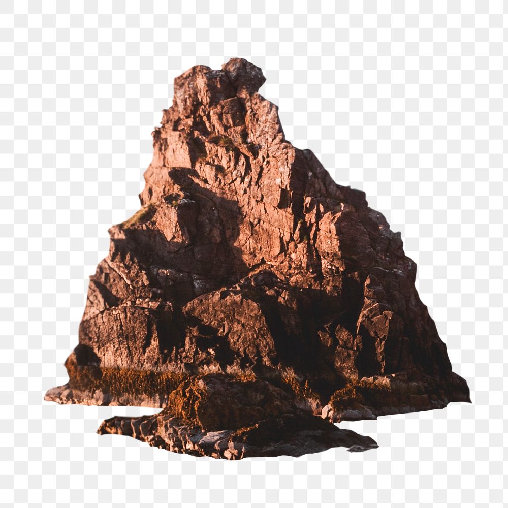 Rock mountain png sticker, transparent background