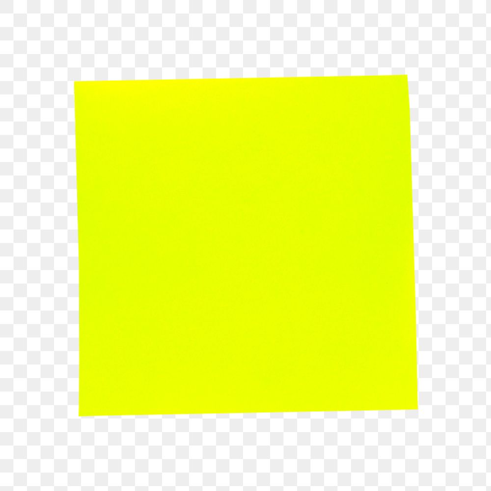 Png yellow sticky note  sticker, transparent background