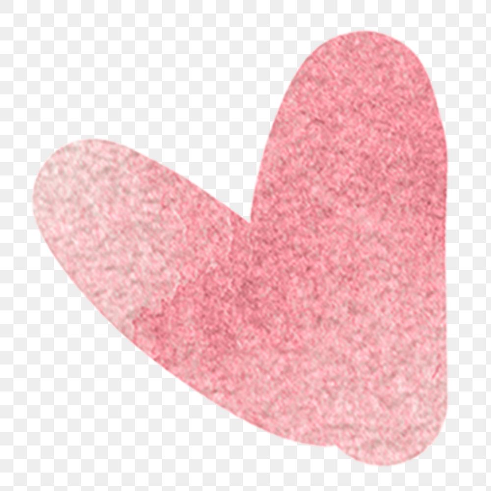 Heart png sticker, watercolor, transparent background