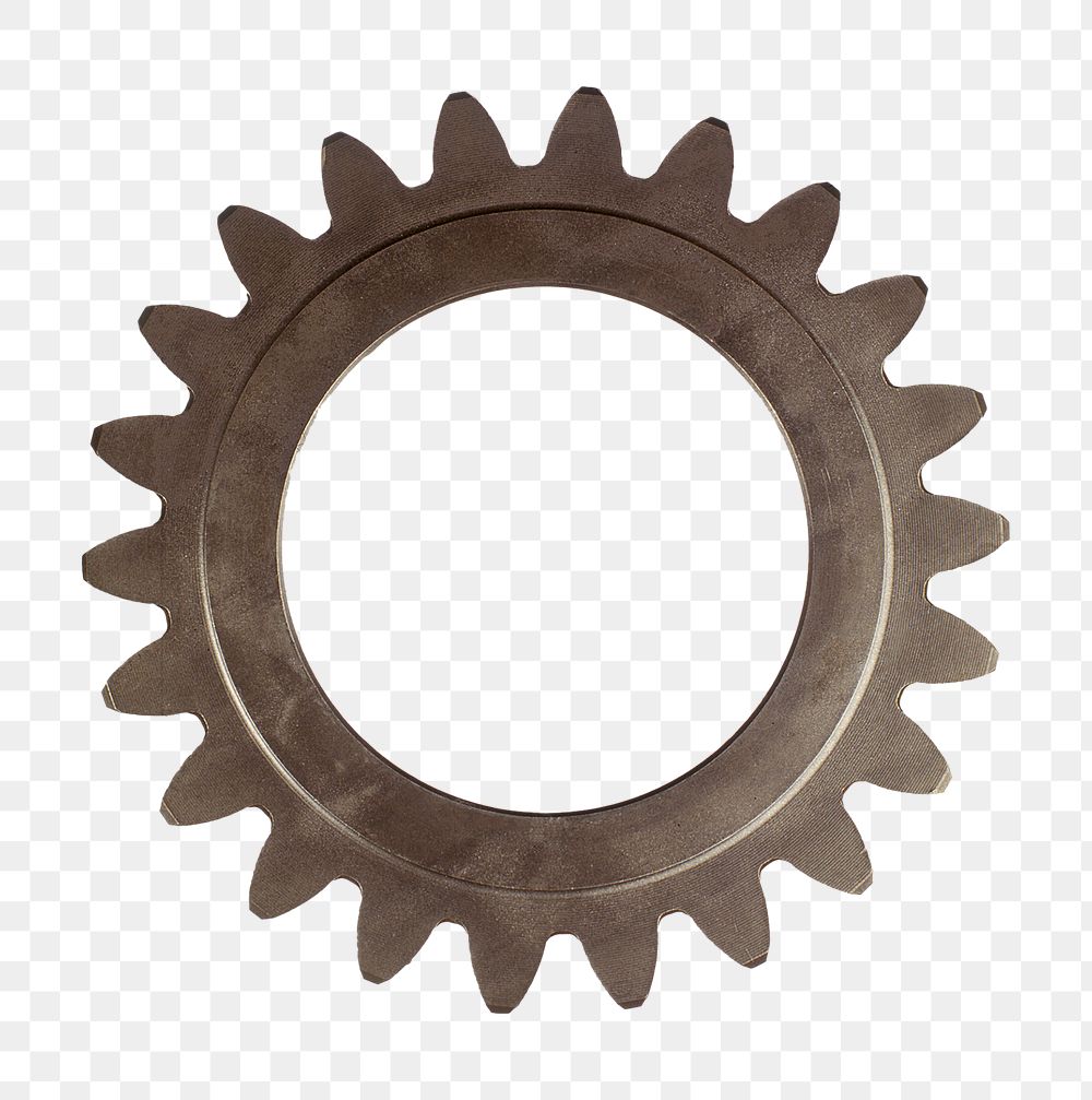Gear png engineering sticker, transparent background