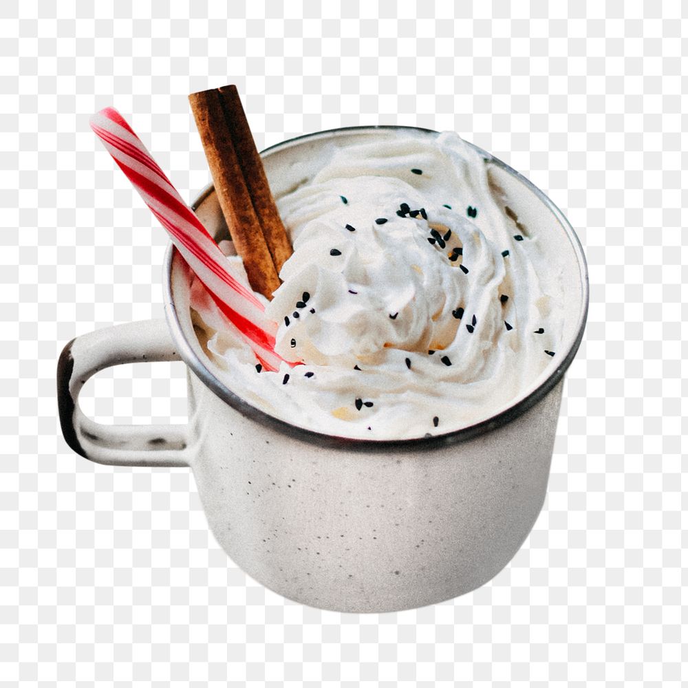 Cinnamon hot chocolate png, transparent background