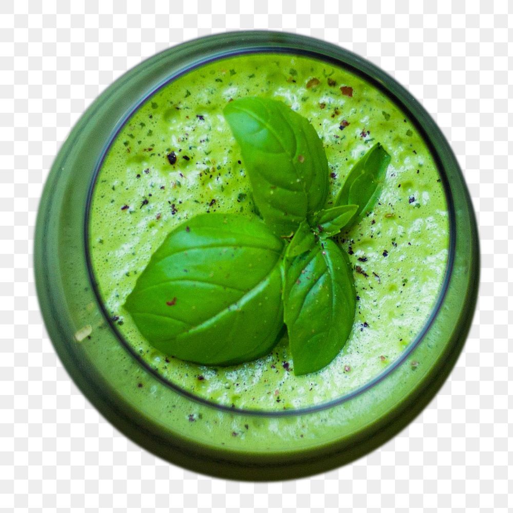 Spinach smoothie png, transparent background
