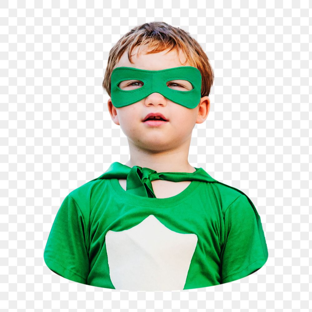 Superhero boy png sticker, transparent background