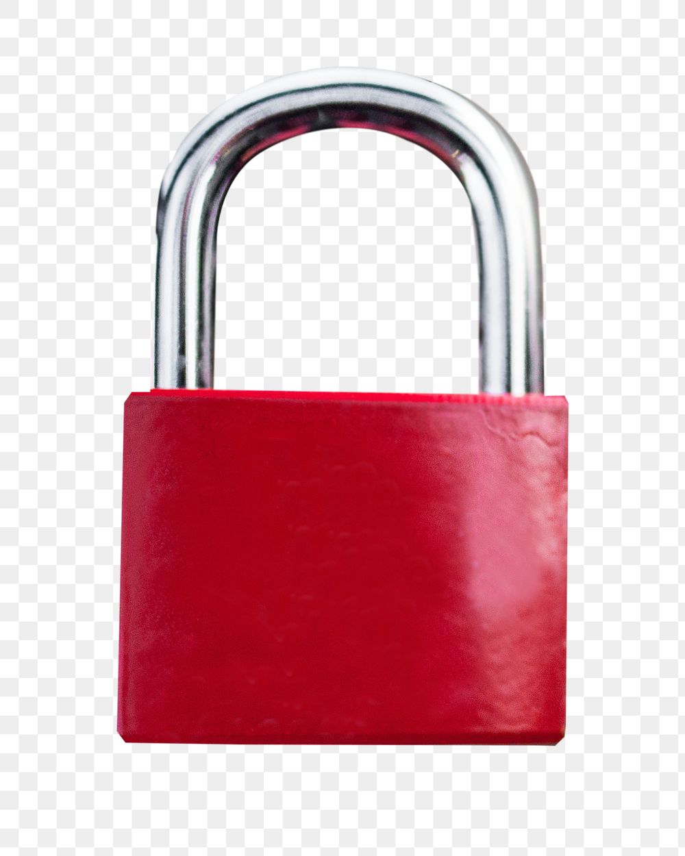 Red padlock png, transparent background