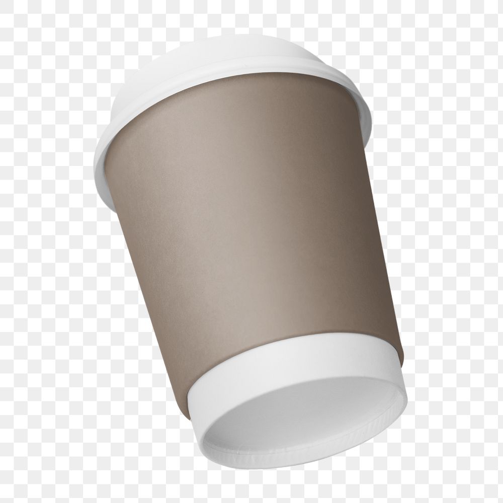 Paper cup png sticker, transparent background