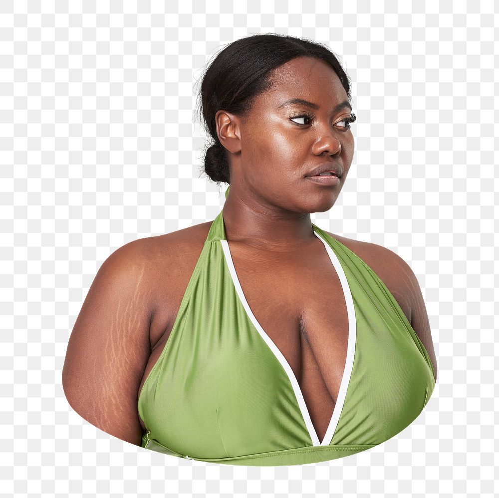 Woman png bikini sticker, transparent background