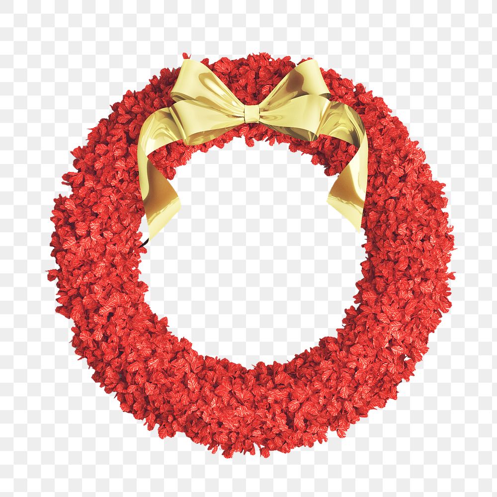Christmas wreath  png sticker, transparent background