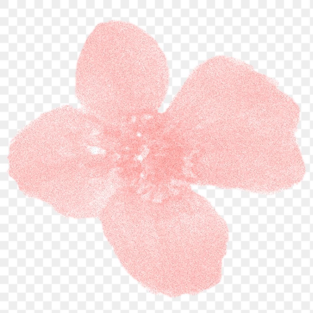 Pink flower png element, transparent background