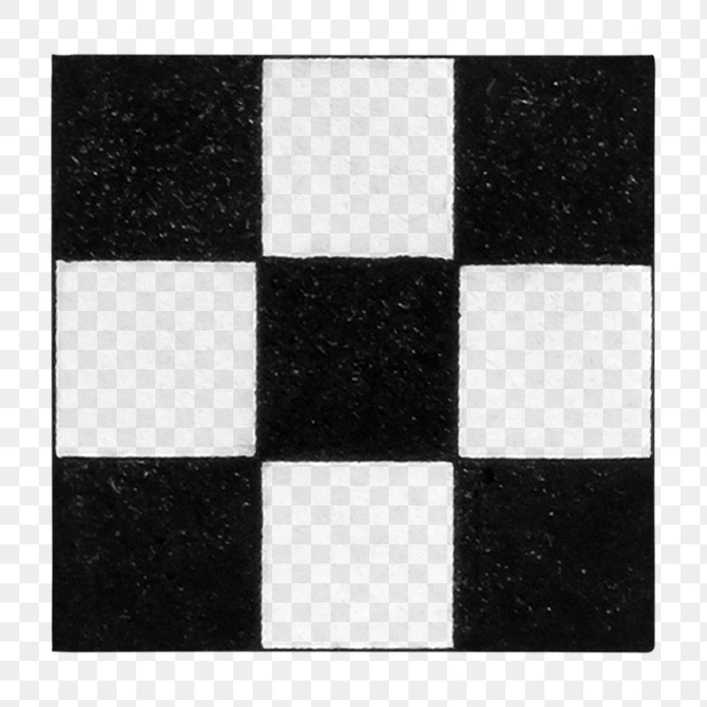 Square png checkered pattern shape, geometric graphic, transparent background. Remixed by rawpixel.