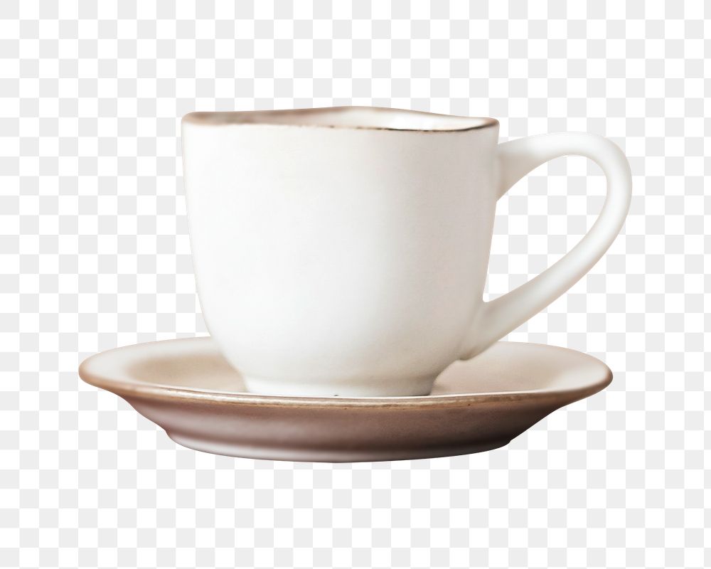 White tea cup png sticker, transparent background