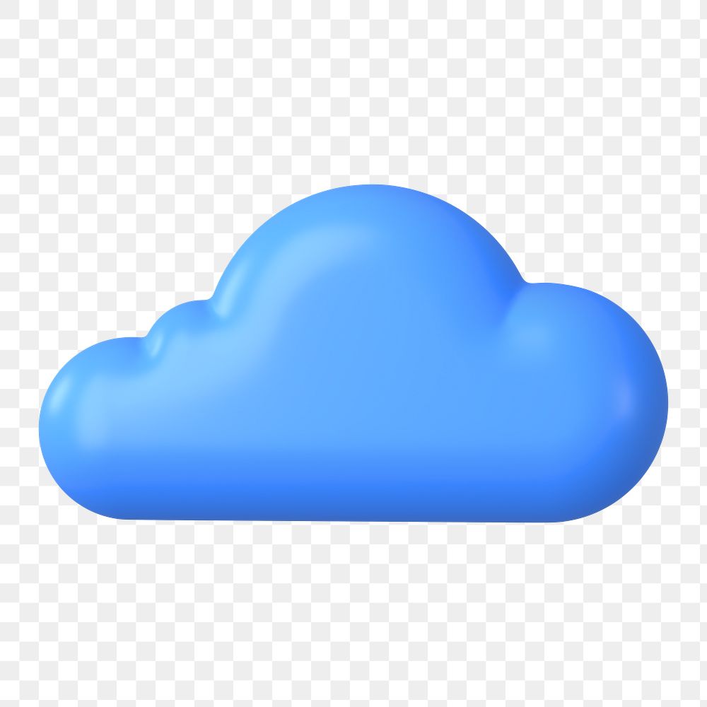 Cloud networking png clipart, 3D rendering graphic on transparent background