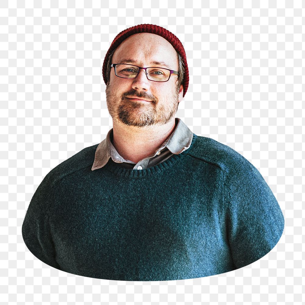 Man png element, transparent background