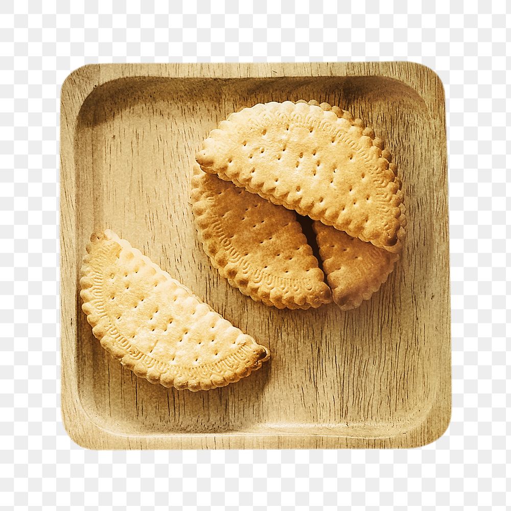 Snack biscuit cracker png, transparent background