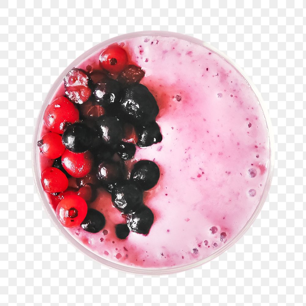 Berries smoothie png photo, transparent background