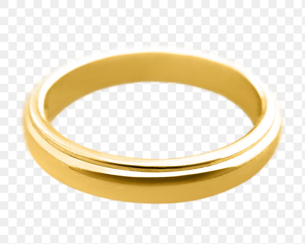 Golden ring png, isolated object, transparent background