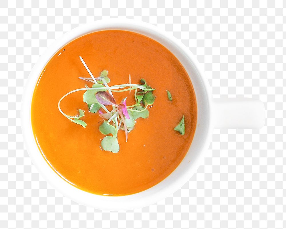 Tomato soup png collage element, transparent background