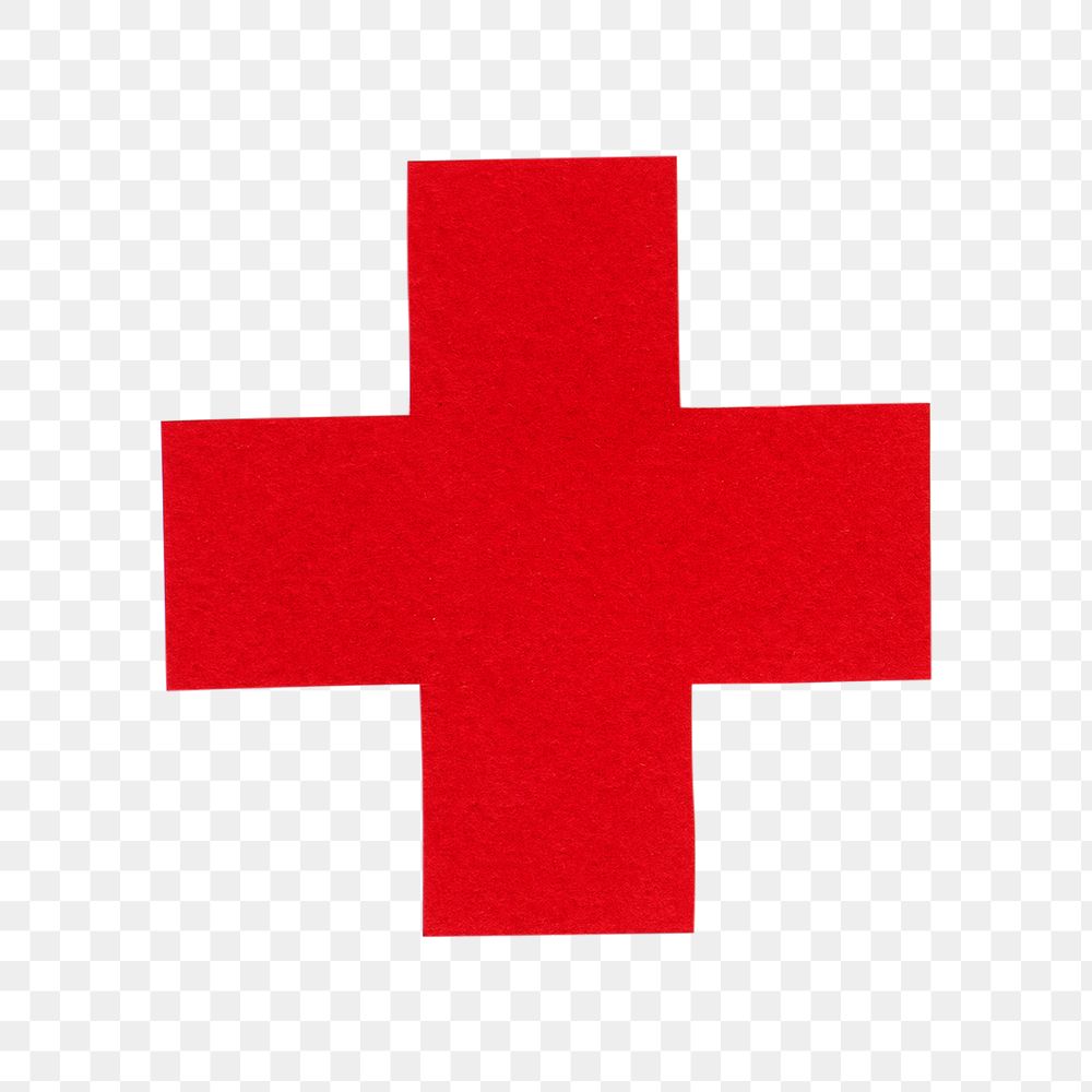 PNG  red cross icon sticker transparent background