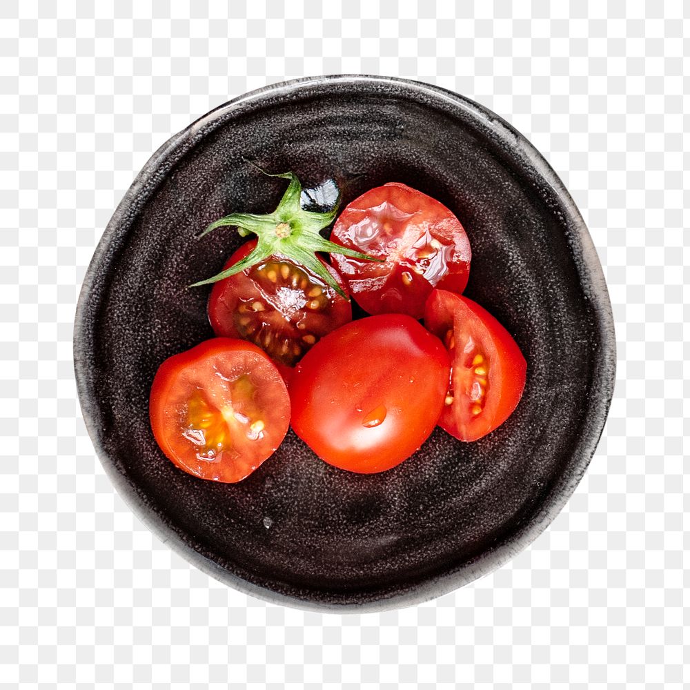 Sliced tomatoes png, food element, transparent background