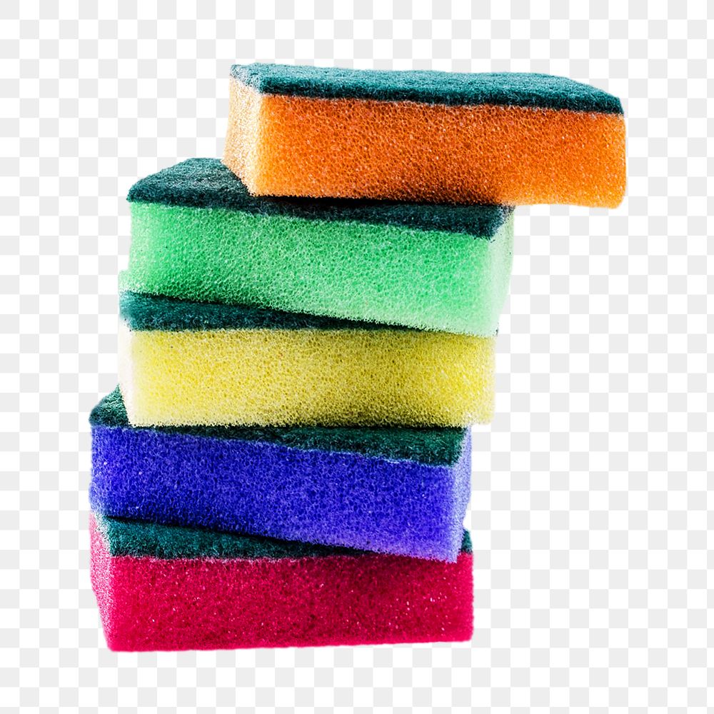 Stacked sponge png, isolated object, transparent background